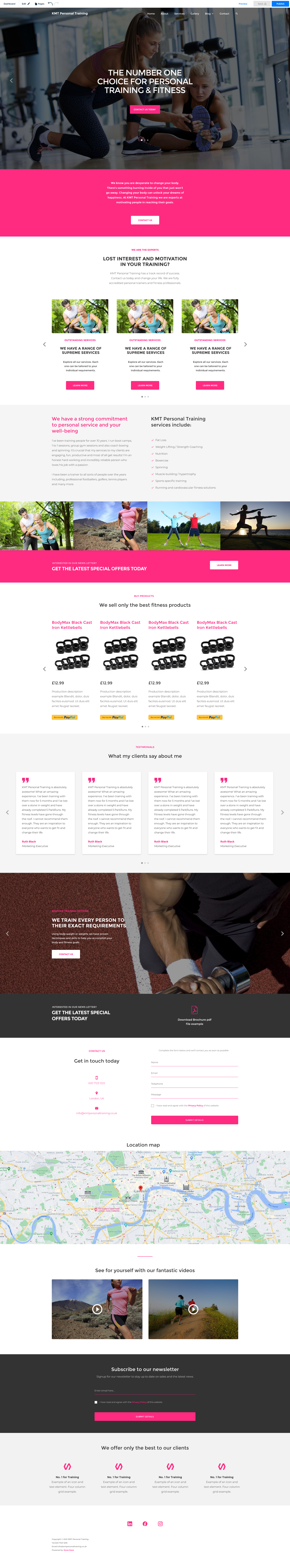 Desktop design fitness theme